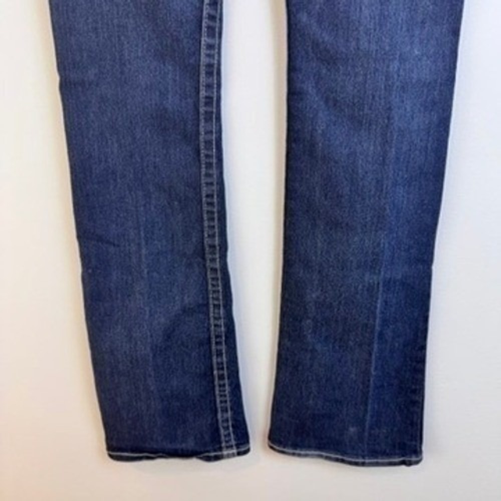 True Religion Joey Flare Y2K Lowrise Jeans Womens 27 Dark Wash Contrast Stitch - Picture 7 of 12